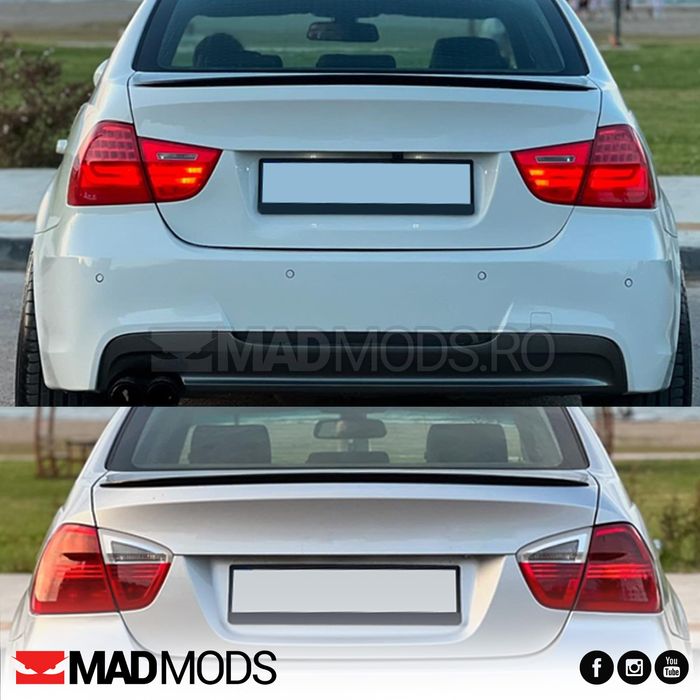 Eleron lip portbagaj haion, 120 cm, Negru Lucios, Multimarca