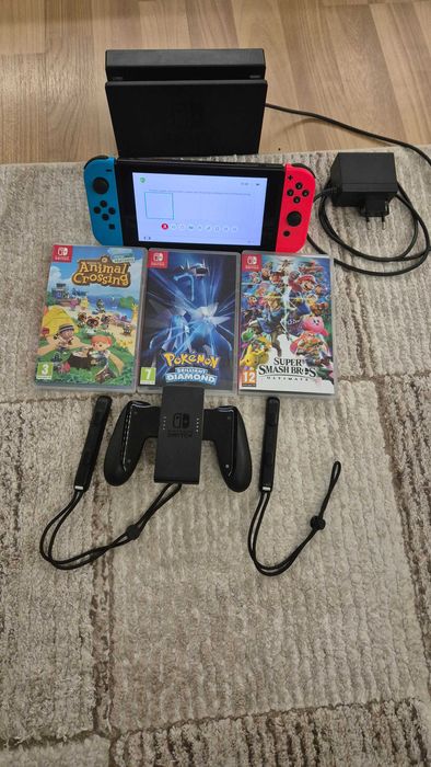 Nintendo Switch cu 3 jocuri