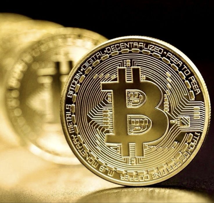 Монета сувенирная Bitcoin Биткоин