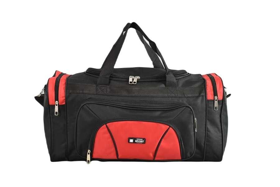 Сак за пътуване 60см Черен със Сиво/Червено/Синьо