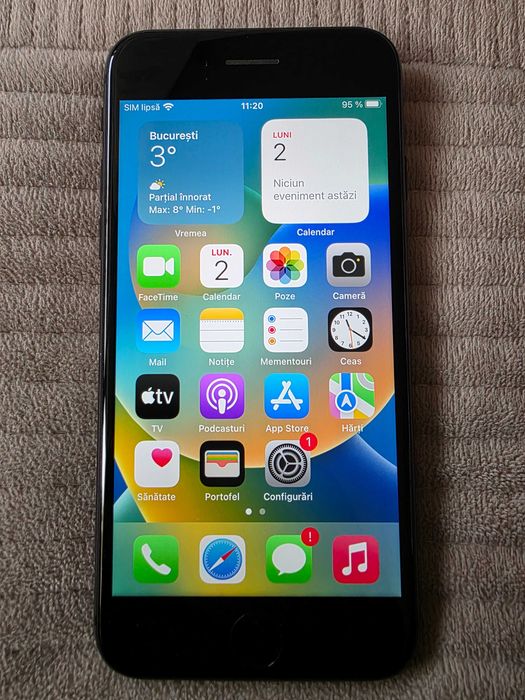 iPhone 8 64GB negru, 84% stare baterie