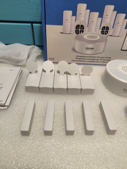 AGSHOME Безжична WiFi Алармена Система с 120dB Сирена и 5 Сензори