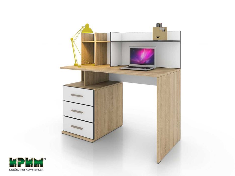 Бюро Сити  3088 сонома + бяло гладко