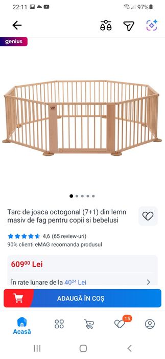 Țarc din lemn pentru copii