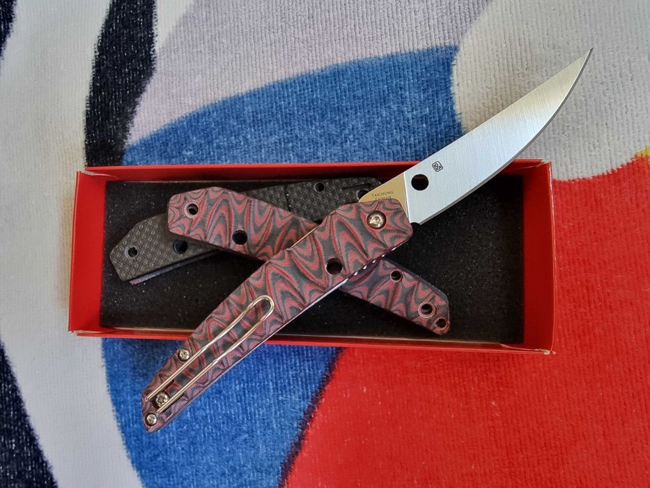 Spyderco Ikuchi cu plasele custom din G10