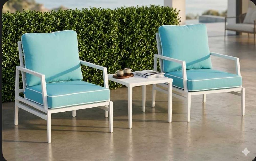 Градински стол и маса от алуминий,външни мебели,Home Decore