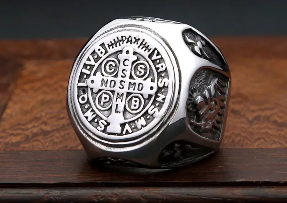 Тамплиерски пръстен от медицинска стомана размер 11