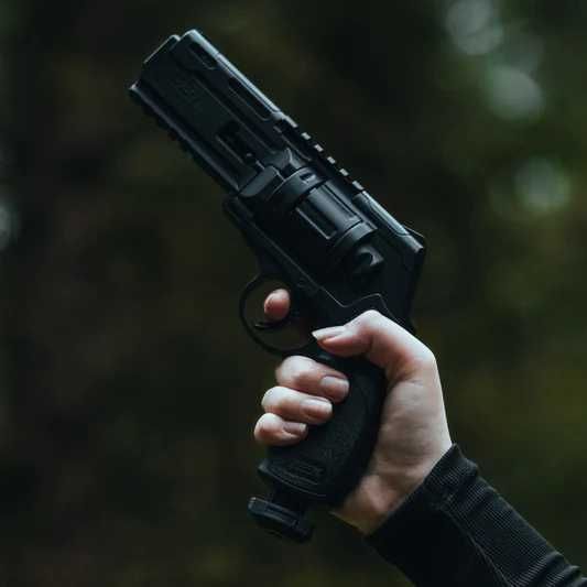 Pistol ~BILE CAUCIUC 200 M/s~ AUTOMATIC cu aer comprimat Airsoft Co2