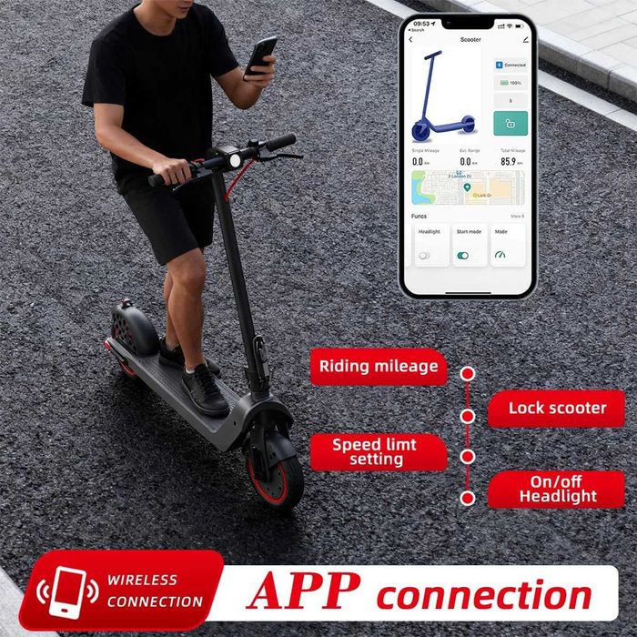 Trotineta electrica noua, frana pe disc, semnalizare, stop pe frana