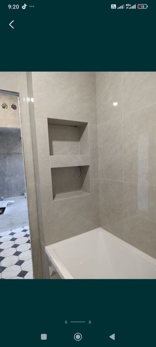 Укладка кафеля..