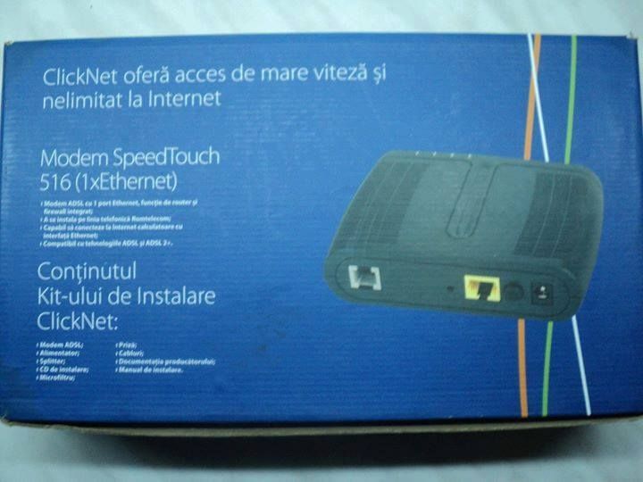 Kit ClickNet Modem ADSL Thomson SpeedTouch ST516 V6 NOU Thomson ST516