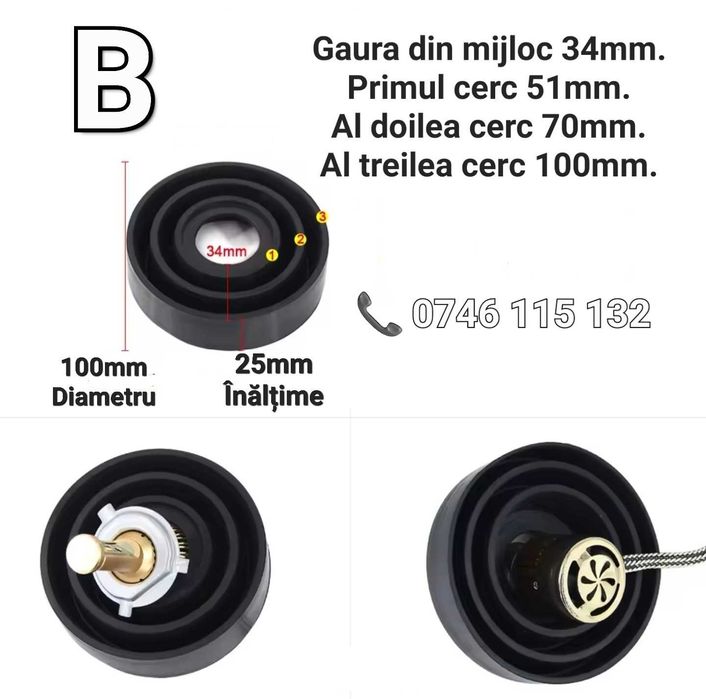 Capace pt Faruri cu LED-Xenon-Filament-Reglabile prin taiere-Universal