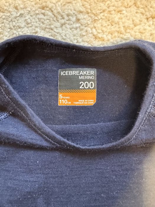 Costum termic copii, lana merinos, 6 ani, 116 cm, Icebreaker