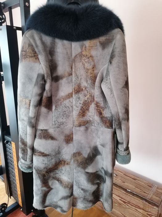 Palton din blana de miel si vulpe Nostro Epoca by Vessan
