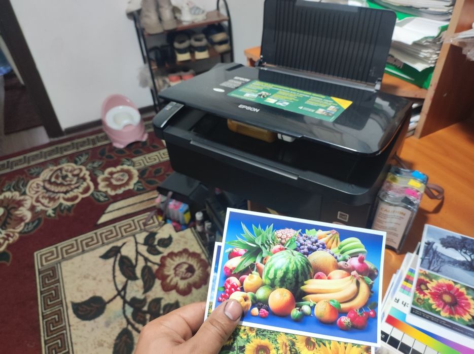 Epson 119 KOPYA_SKANERLI rangli tezkor printer zaprfka polni 100%idial