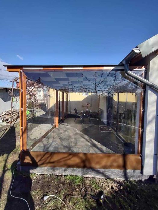 Folie Cristal premium transparenta pentru terase/ terasa si foisoare