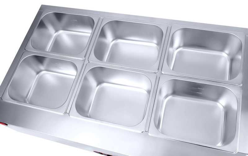 Aparat electric mentinere la cald 6 cuve gn1/2- TRANSPORT GRATUIT
