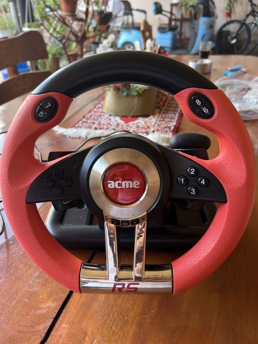 Vand volan gaming acme rs racing wheel 180grade cu pedale