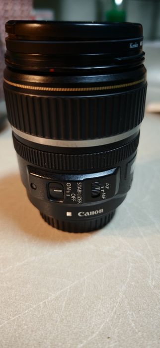 Obiectiv Canon EF-S 17-85mm f/4-5.6 IS USM + filtru Kenko UV + capace