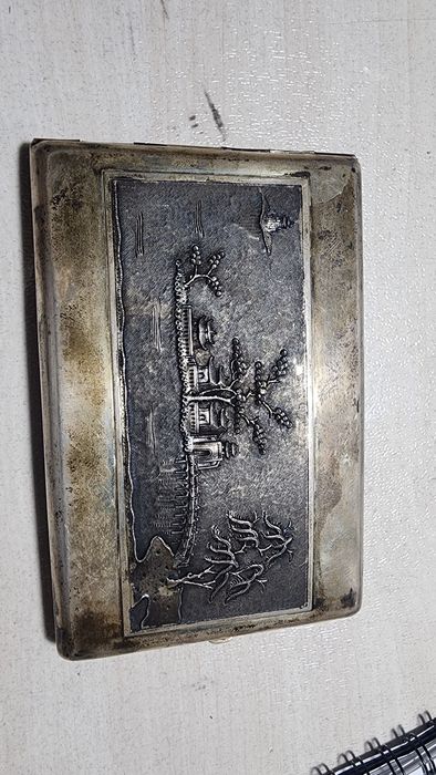 Тарелка с Амир Тимуром из серебра.925.