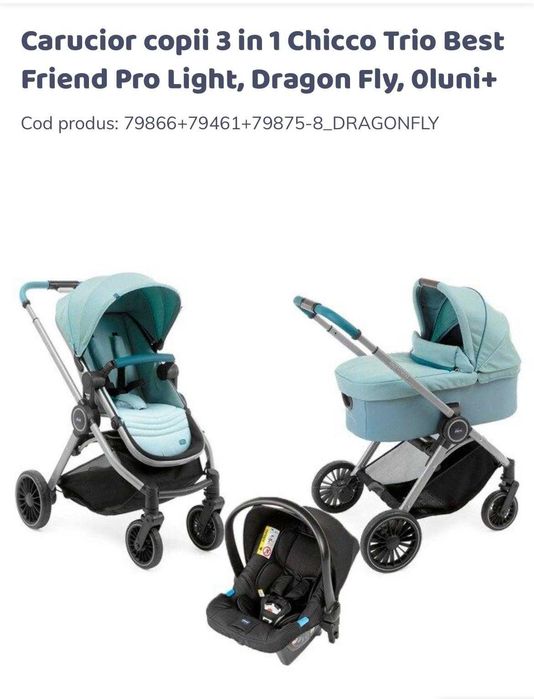Carucior copii 3 în 1 Chicco