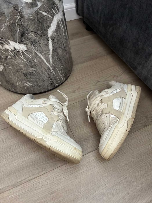 Sneakers Bershka Chunky / Skate Platform Ecru Mărimea 37