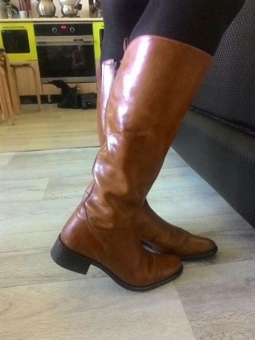 Сапоги демисезонные кожа