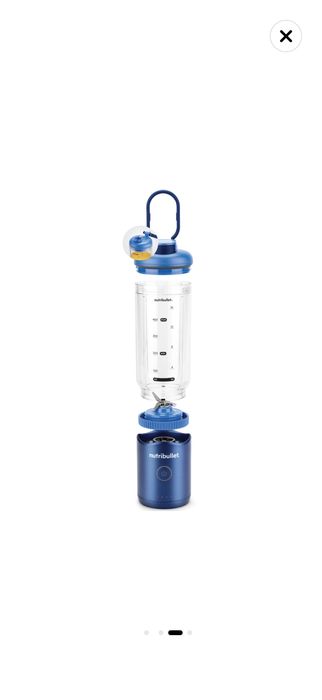 Blender portabil Nutribullet® Flex NBP013BL, capacitate 590 ml, baza motor detasabila, 15 utilizari per incarcare, USB-C,