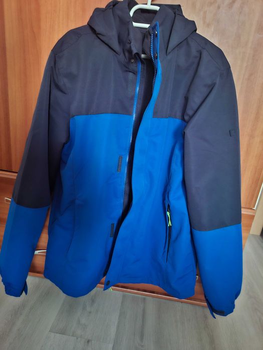 Geaca de ploaie cu gluga pentru baieti, 3in1, Geaca softshell, albastru