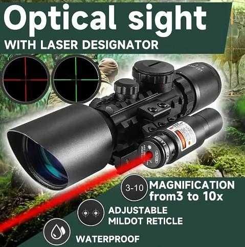 Оптика с лазер 3-10X