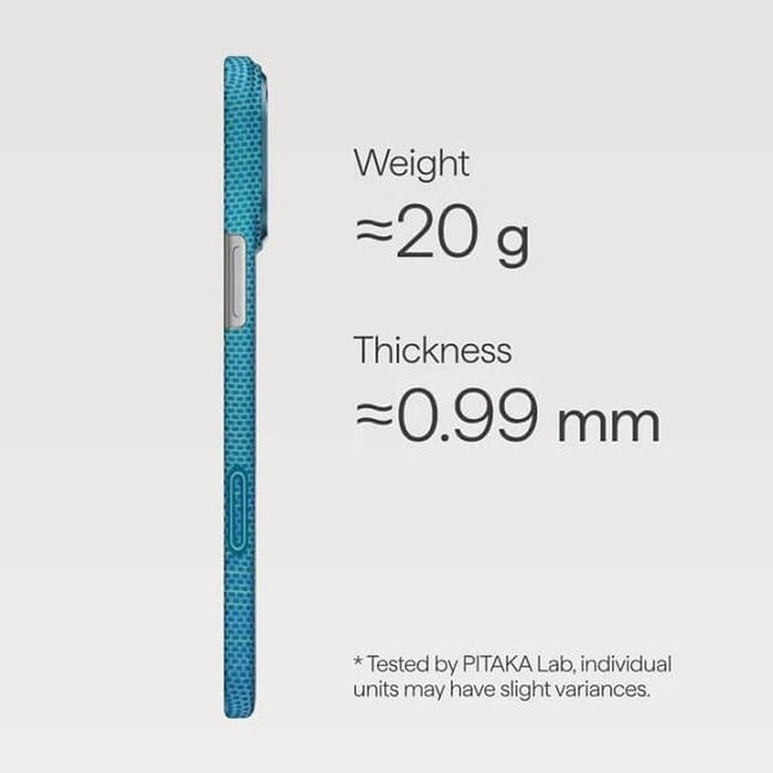 Magsafe Калъф за iPhone 17 Pro/Max, PITAKA Ultra Slim Lucid Blue Case