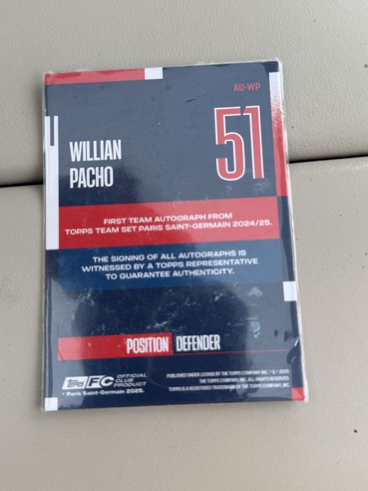 Patcho autograf team set psg