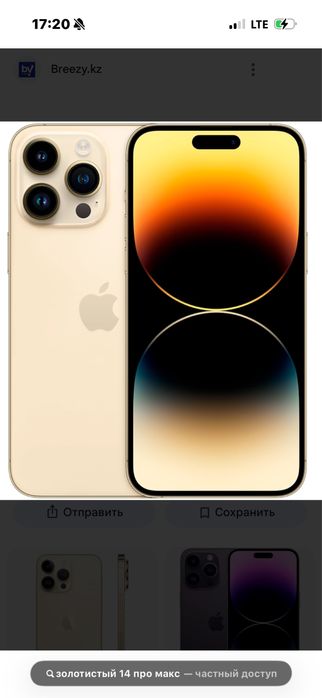 Iphone 14 Pro Max(золотистый)
