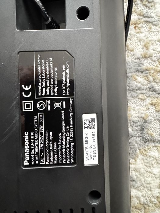 Soundbar panasonic