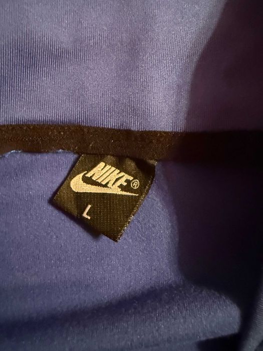 Compleu Nike original – bluză albastră + pantaloni bleumarin, mărimea L