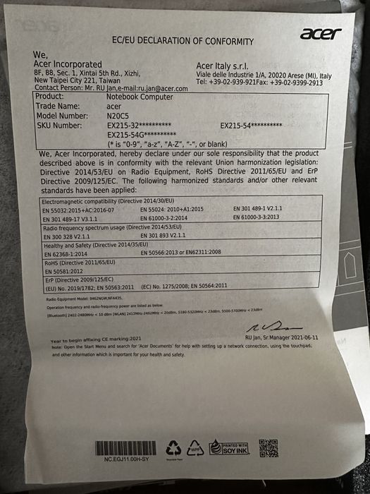 Продается ноутбук Acer