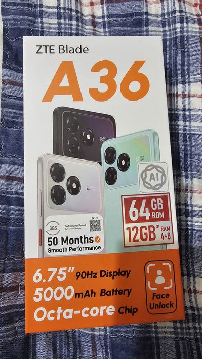 Новая ZTE A36 чёрный.