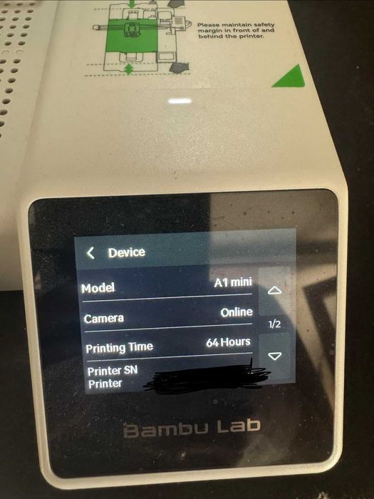 Imprimanta 3D - BambuLab A1 Mini - ca nou | Doar 64h utilizare
