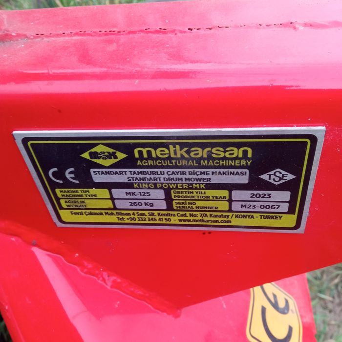 Двудискова турска сенокосачка ,,METKARSAN", MK- 125