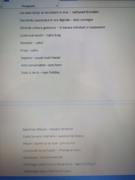 Cărți dezvoltare personala