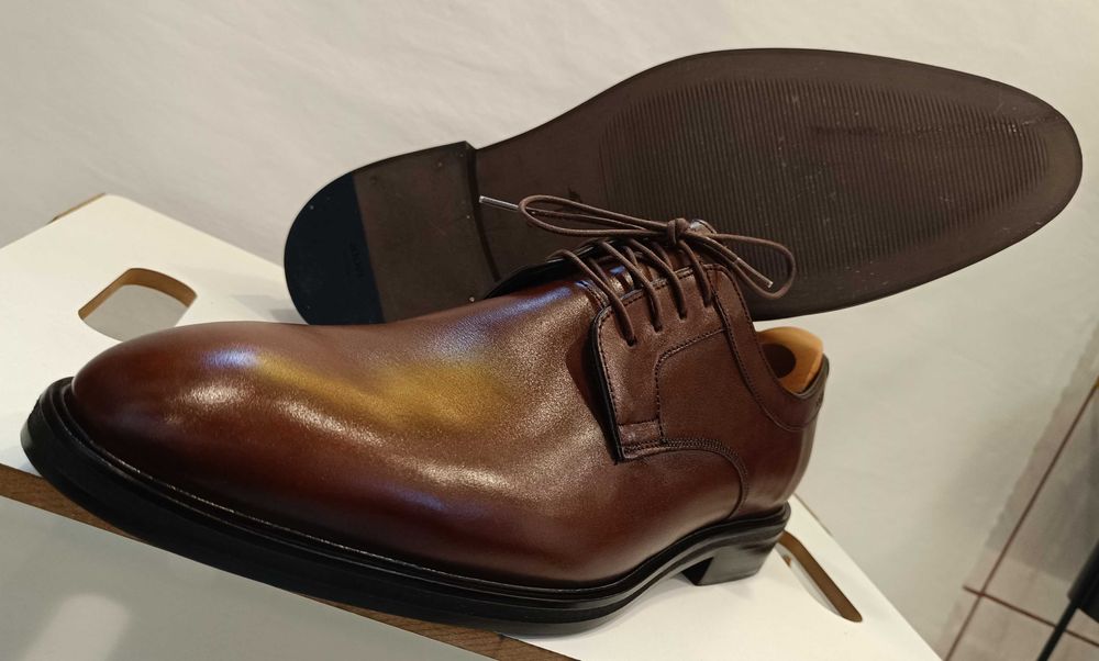 Pantofi derby plain toe 46 46.5 premium JOOP! NOI piele naturala moale