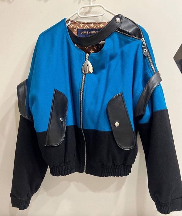 Дамско яке Louis Vuitton,100% естествена кожа и вълна