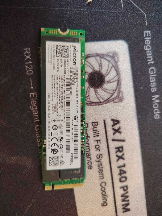 Micron 2200 NVMe 1TB SSD Gen3 X4
