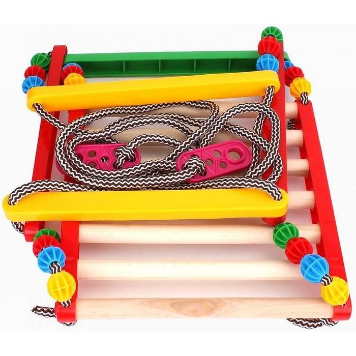 Люлка с въже, висяща за окачване, дървена с халки, 110 cm, до 40 кг, 3