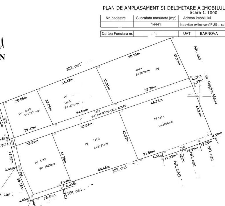 Teren de vanzare, 14441 mp, zona Barnova – Strada Regina Maria