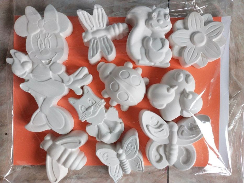 Фигурки раскраски для детского творчества из гипса