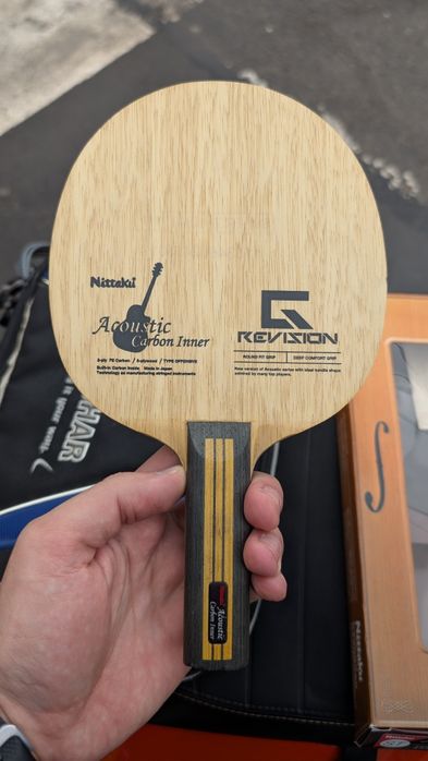 Nittaku Acoustic Carbon Inner G-Revision + Stiga DNA Pro