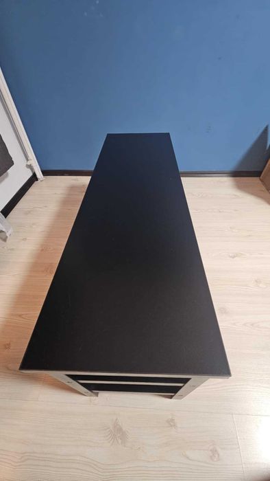 Bancă depozitare pantofi IKEA TJUSIG, negru, 108x34x50 cm