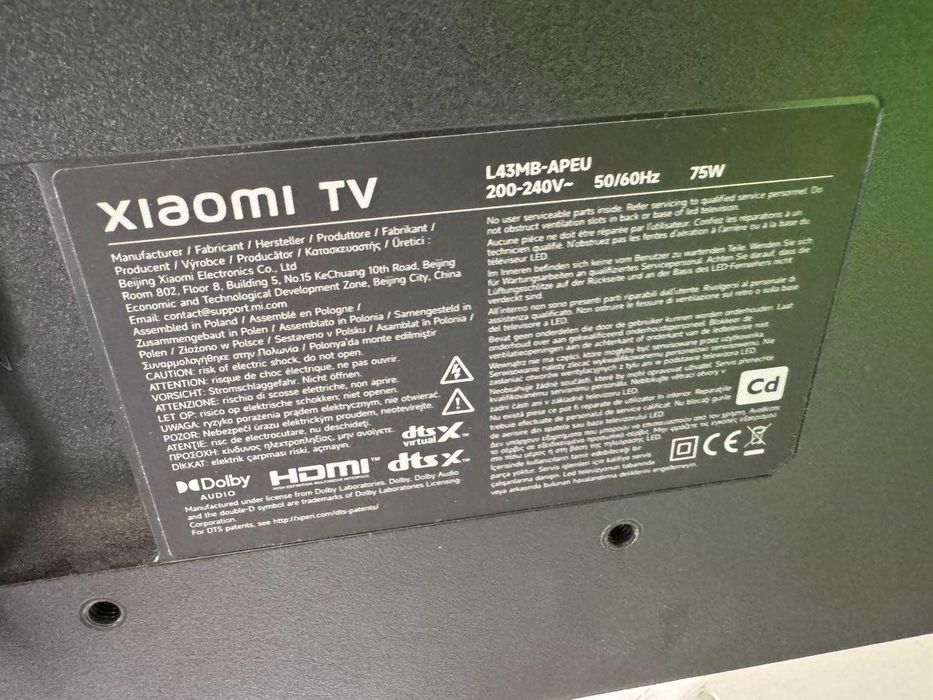 Телевизор Xiaomi Smart Tv A Pro  43"  2026