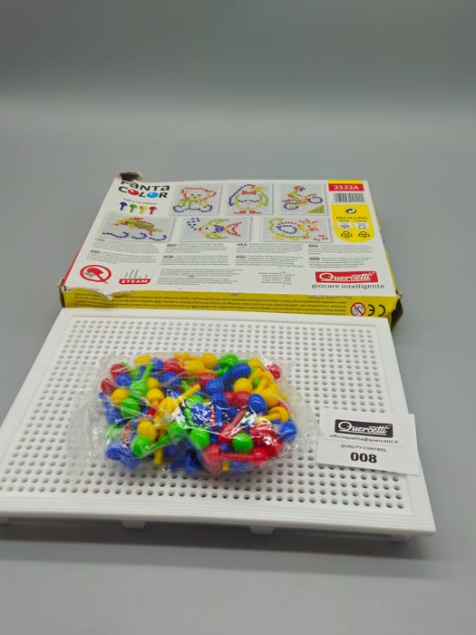 Детска мозайка с пинчета (пегборд), 3–6 г. FantaColor Basic 100